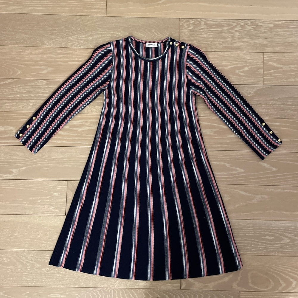 Max & Co. winter dress with gold button sleeve detailing